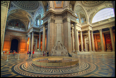 The interior of le Pantheon, Paris