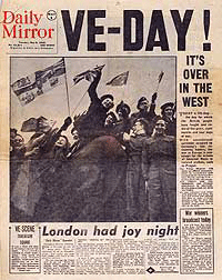 VE Day - London Daily Mirror, May 8, 1945