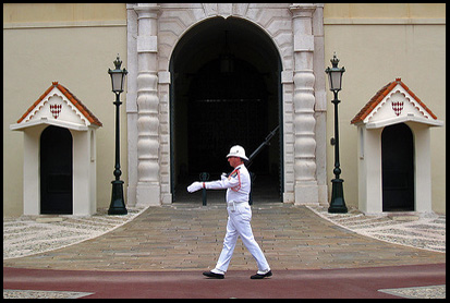 Guard outside the Prince